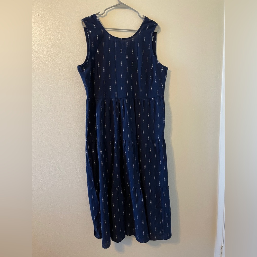 NWT Madewell Cattail Cutout Tiered Midi Dress XXL